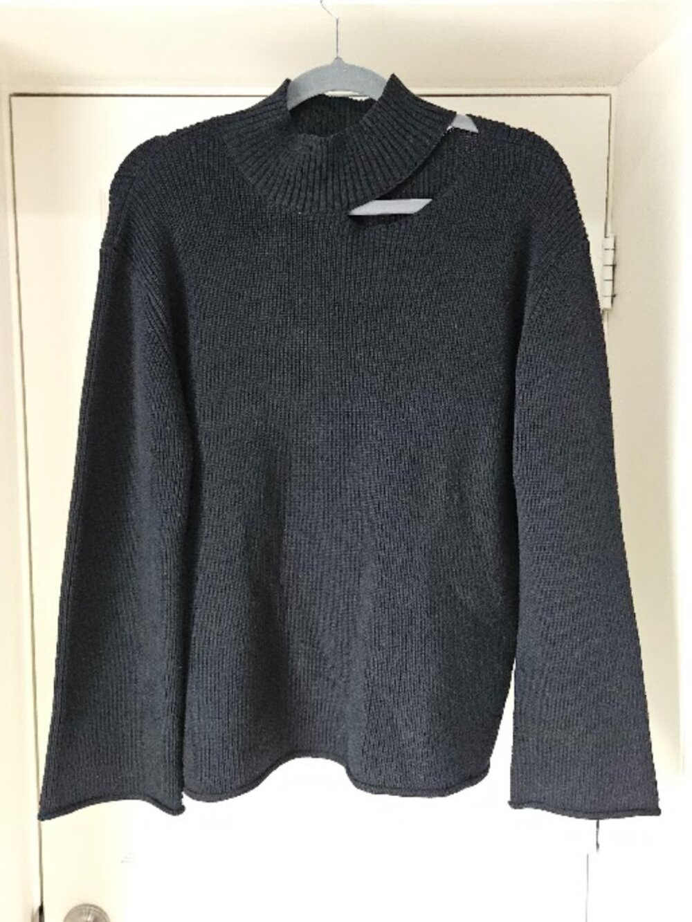 Vici Black Knit Cut Out Chic Long Sleeve Gothic Sweater Goth Whimsygoth Top Boho